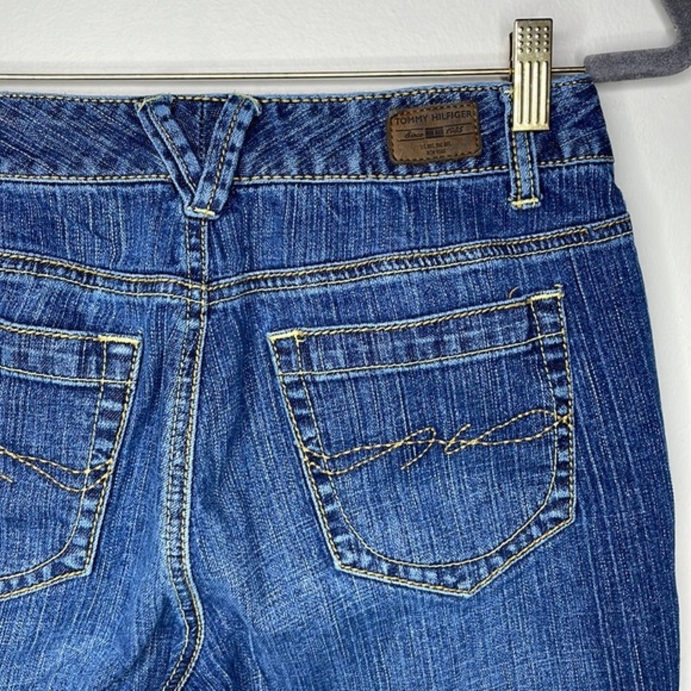 Vintage Y2K Tommy Hilfiger Size 6 Medium Wash Mid Rise Denim Hope Boot Jeans - Picture 10 of 12